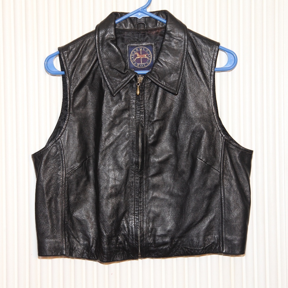 Harold's Leather Vest NWT